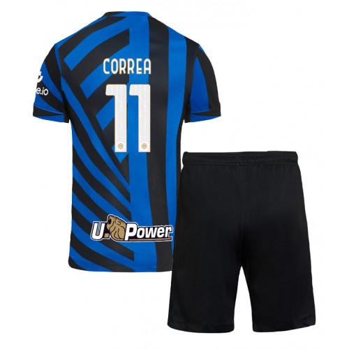 Fotballdrakt Barn Inter Milan Joaquin Correa #11 Hjemmedraktsett 2024-25 Kortermet (+ Korte bukser)